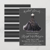 Invitation Robe Mariage gothique, Porte-nuptiale, Fête des ma (Devant / Derrière)