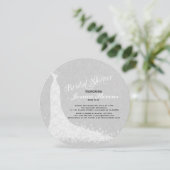 Invitation Robe Mariage Lin Gris Clair Et Dentelle Blanche (Debout devant)