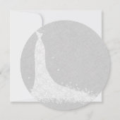 Invitation Robe Mariage Lin Gris Clair Et Dentelle Blanche (Dos)