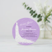 Invitation Robe Mariage Lin Violet Et Dentelle Blanche 2 (Debout devant)