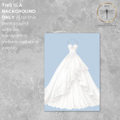 Invitation Robe Mariage moderne Bleu Arrière - plan douche