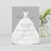 Invitation Robe Mariage moderne sur Brunch nuptial gris (Debout devant)