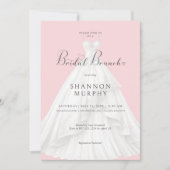 Invitation Robe Mariage moderne sur Brunch nuptial rose (Devant)