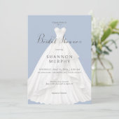 Invitation Robe Mariage moderne sur Fête des mariées bleue (Debout devant)