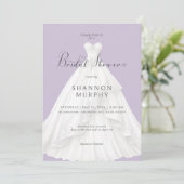 Invitation Robe Mariage moderne sur Fête des mariées violette (Debout devant)