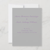 Invitation Robe mariage & Tuxedo Enregistrer La Date Annonce (Dos)