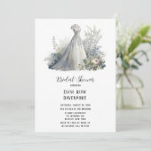 Invitation Robe mariage Verdure Aquarelle Fête des mariées da (Debout devant)