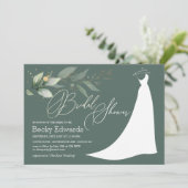 Invitation Robe Mariage, verdure Fête de l'mariée Invit (Debout devant)