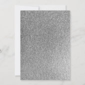 Invitation Robe mousseuse Parties scintillant argent Douce 16 (Dos)