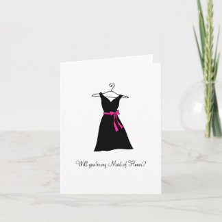 Invitation Robe noire, tu seras ma femme d'honneur ?