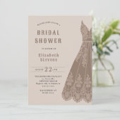 Invitation Robe nuptiale occidentale Cowgirl Chic Rustic Douc (Debout devant)