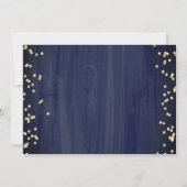 Invitation Robe Or Élégante Diamants Marine Bleu Sweet 16 (Dos)