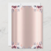 Invitation Robe or Rose chic Floral Quinceañera (Dos)