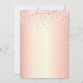 Invitation Robe or Rose élégante Quinceanera (Dos)