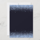 Invitation Robe Pailletée Bleu Clair & Anniversaire Glam Edge (Dos)