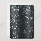 Invitation Robe pailletée grise, bleue et argentée Fête douce (Dos)