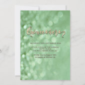 Invitation Robe papillon bokeh verte Quinceañera (Dos)