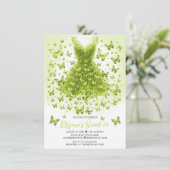 Invitation Robe papillon en cristal Peridot Août Pierre d'nai (Debout devant)