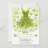Invitation Robe papillon en cristal Peridot Août Pierre d'nai (Devant)
