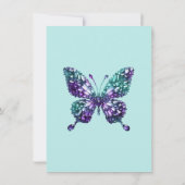 Invitation Robe Papillon en Cristal Sarcelle et Violet (Dos)