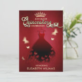 Invitation Robe papillon rouge cool moderne Quince (Debout devant)