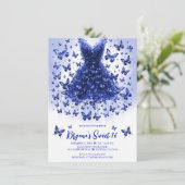 Invitation Robe Papillon Saphir Pierre de Naissance de Septem (Debout devant)
