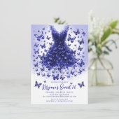 Invitation Robe Papillon Tanzanite Pierre de Naissance Décemb (Debout devant)