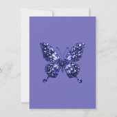 Invitation Robe Papillon Tanzanite Pierre de Naissance Décemb (Dos)