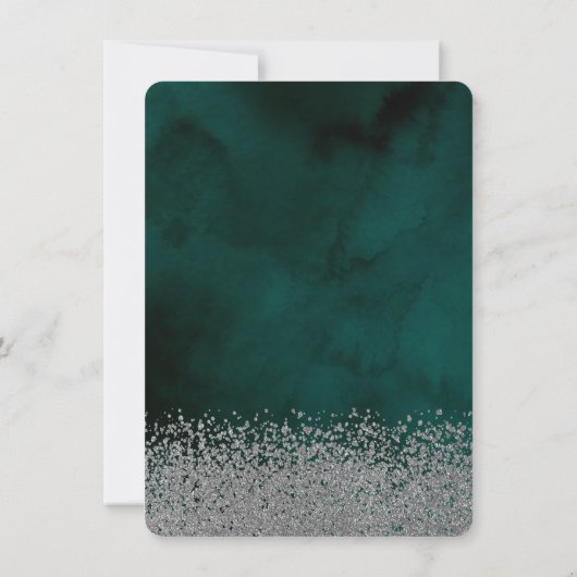 Invitation Robe Parties scintillant Argent, Diamants Vert Swe (Dos)
