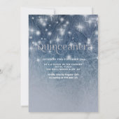 Invitation Robe parties scintillant argent ombre tiara Quince (Dos)