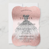 Invitation Robe Parties scintillant argent Rose Fête des mari (Devant)