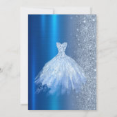Invitation Robe Parties scintillant bleue Métallic Bleu Douce (Dos)