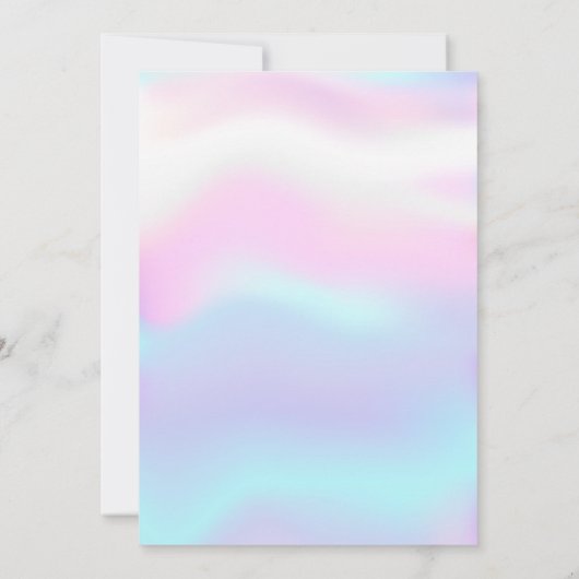 Invitation Robe Parties scintillant Chic, Tiara Holographique (Dos)