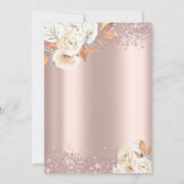 Invitation Robe Parties scintillant Confetti Fleurs d'automne (Dos)