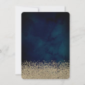 Invitation Robe Parties scintillant d'or, Diamants Marine Ble (Dos)