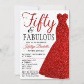 Invitation Robe Parties scintillant élégante | Cinquante et f (Devant)