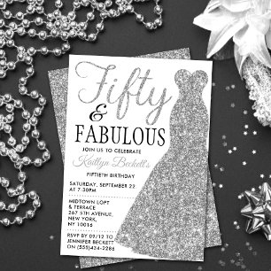 Invitation Robe Parties scintillant élégante Cinquante et f