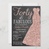 Invitation Robe Parties scintillant élégante | Quarante et fa (Devant)