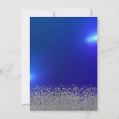 Invitation Robe Parties scintillant en argent, Diamants Bleu  (Dos)