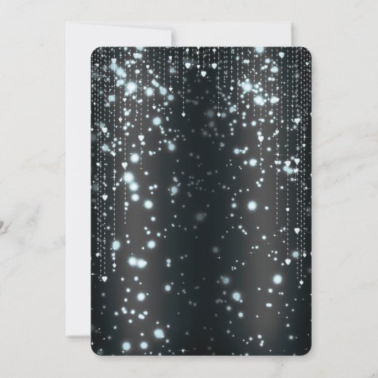 Invitation Robe Parties scintillant gris bleu et argent Douce (Dos)