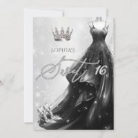 Robe Parties scintillant noire Snowflakes Winter S