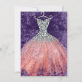 Invitation Robe Parties scintillant nuptiale 16e aquarelle Co (Dos)