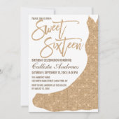 Invitation Robe Parties scintillant or blanc brillant doux 16 (Devant)