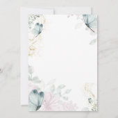 Invitation Robe Parties scintillant Or Papillons Bleus Gold F (Dos)