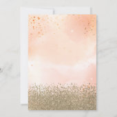 Invitation Robe Parties scintillant or, Tiara, Aquarelle Oran (Dos)