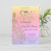 Invitation Robe Parties scintillant or, Tiara, Diamonds Ombre (Debout devant)