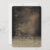 Invitation Robe Parties scintillant or, Tiara, Gothique Rose (Dos)