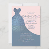 Invitation Robe Parties scintillant rose brillant bleu Dance  (Devant)