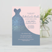 Invitation Robe Parties scintillant rose brillant bleu Dance  (Debout devant)