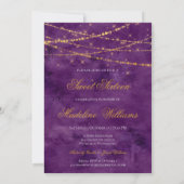 Invitation Robe Parties scintillant violet/or sucré 16 Invita (Dos)